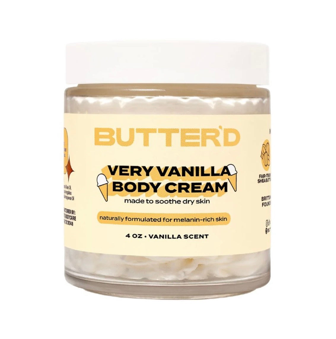 Butter’d Very Vanilla Body Cream 4oz